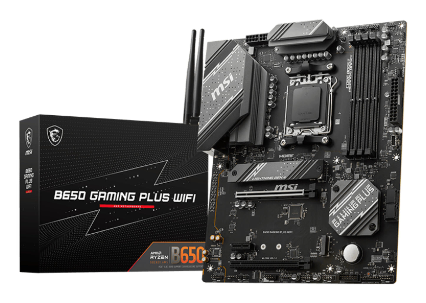 MSI B650 GAMING PLUS WIFI MOTHERBOARD B650 AM5 DDR5 ATX 64GB M.2 Air Cooler