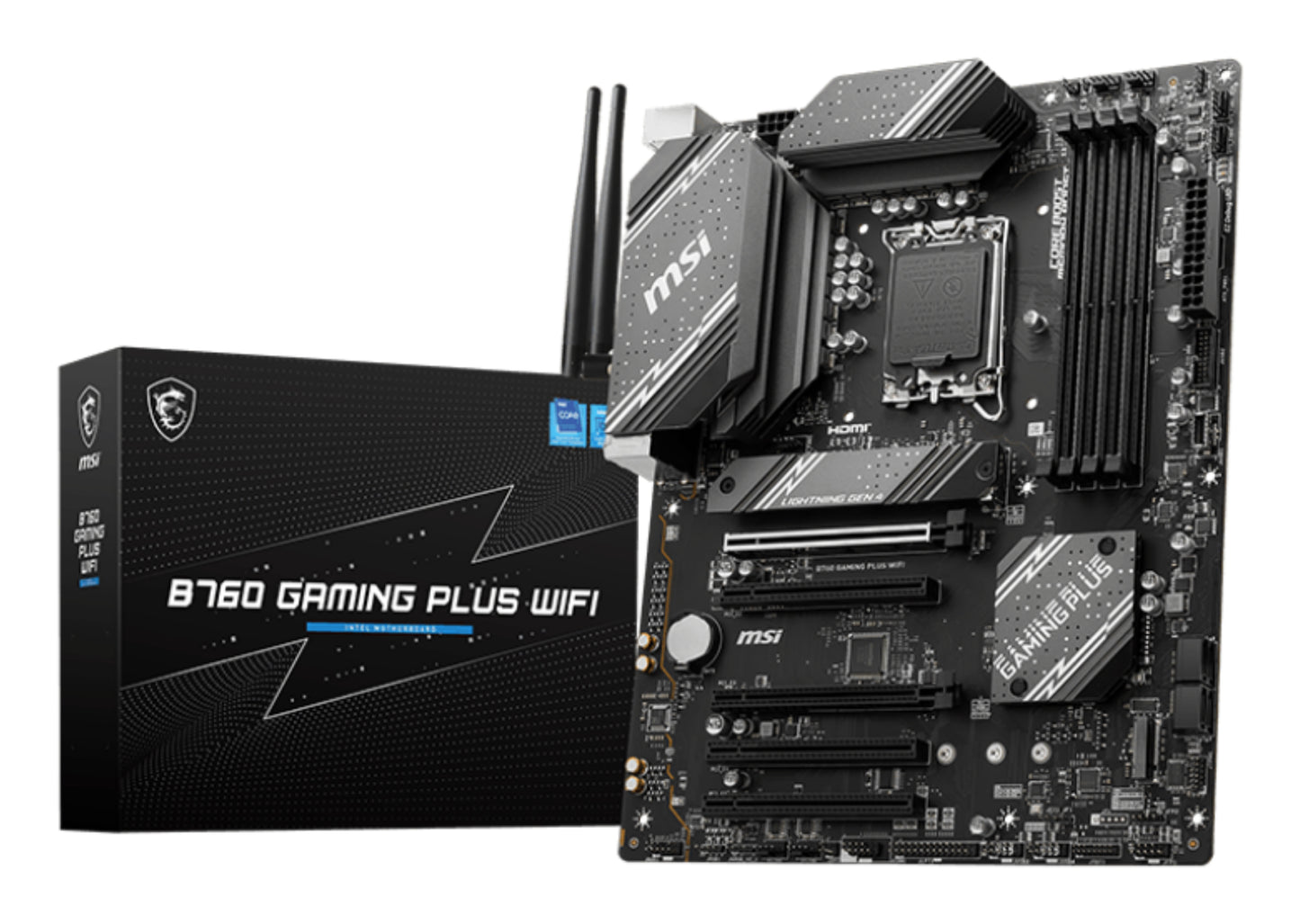 MSI B760 GAMING PLUS WIFI MOTHERBOARD B760 LGA 1700 DDR5 ATX M.2 Air Cooler
