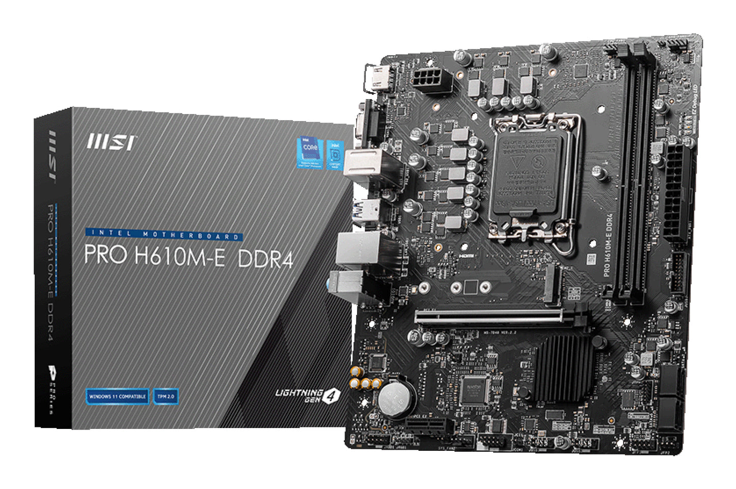 MSI PRO H610M-E DDR4 MOTHERBOARD H610 LGA 1700 DDR4 Micro ATX Fan