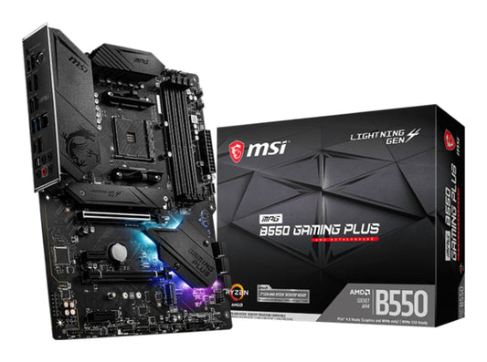 MSI MPG B550 Gaming Plus MOTHERBOARD B550 AM4 ATX M.2 Air Cooler