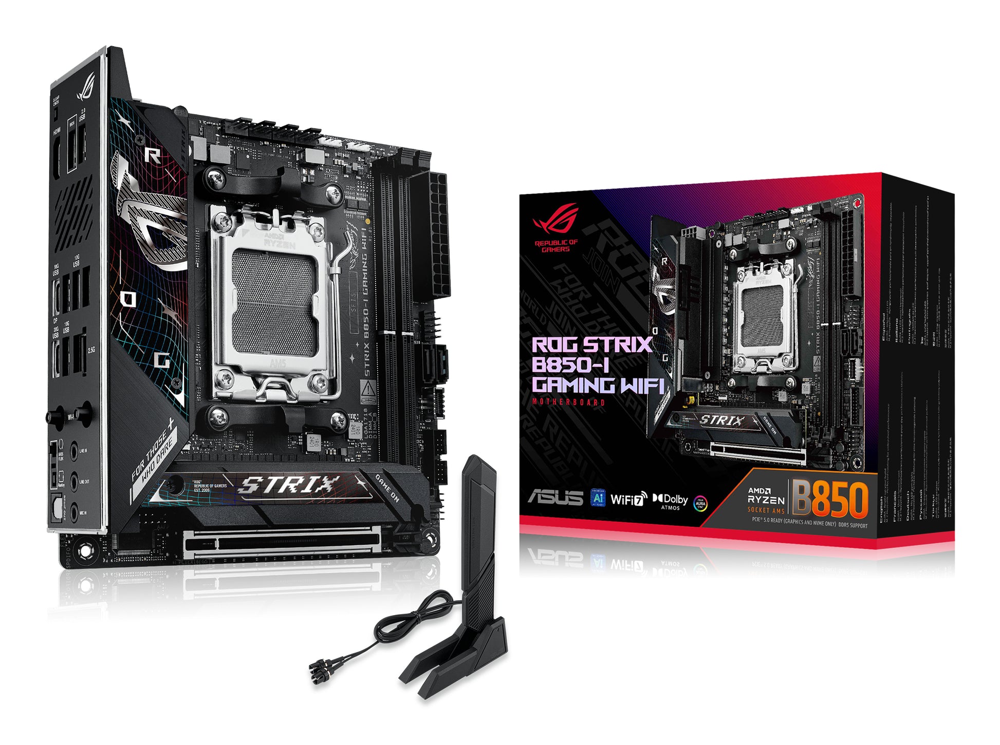 ASUS ROG STRIX B850-I GAMING WIFI MOTHERBOARD B850 AM5 DDR5 Mini-ITX