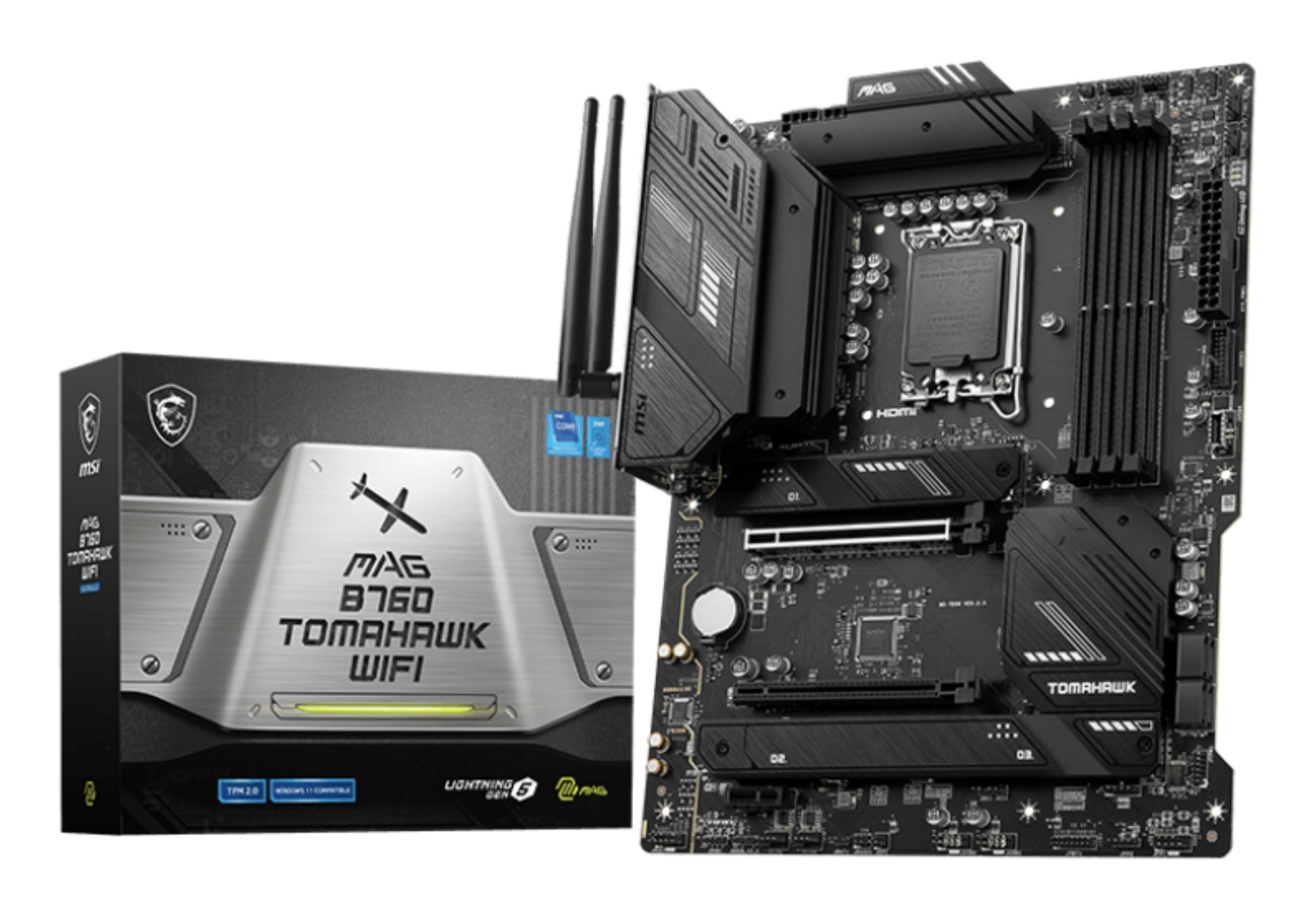 MSI MAG B760 TOMAHAWK WIFI MOTHERBOARD B760 LGA 1700 ATX 128GB M.2 Air Cooler