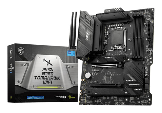 MSI MAG B760 TOMAHAWK WIFI MOTHERBOARD B760 LGA 1700 ATX 128GB M.2 Air Cooler