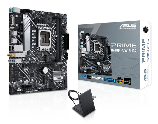 ASUS PRIME H610M-A WIFI D4 MOTHERBOARD H610 LGA 1700 Micro ATX Fan