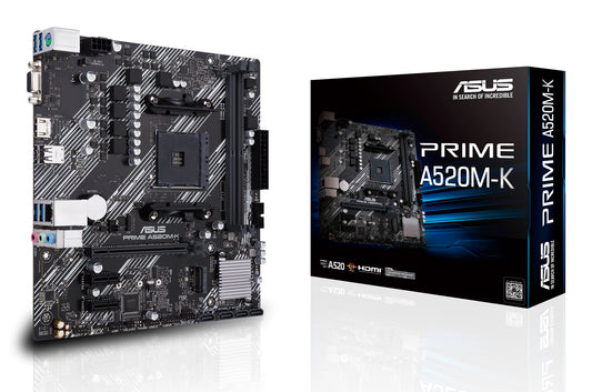 ASUS PRIME A520M-K MOTHERBOARD A520 AM4 Micro ATX