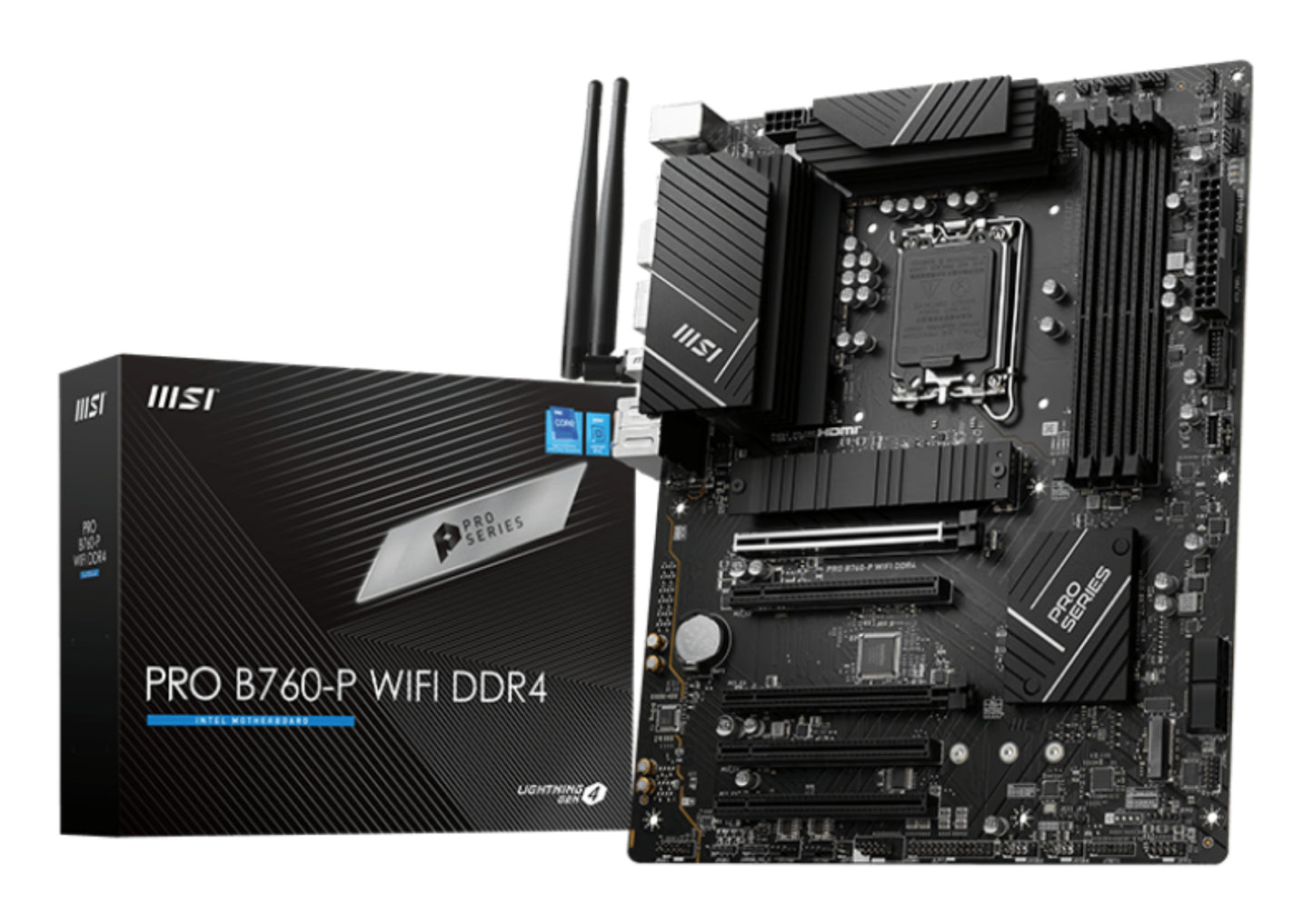 MSI PRO B760-P WIFI DDR4 MOTHERBOARD B760 LGA 1700 DDR4 ATX M.2 Air Cooler