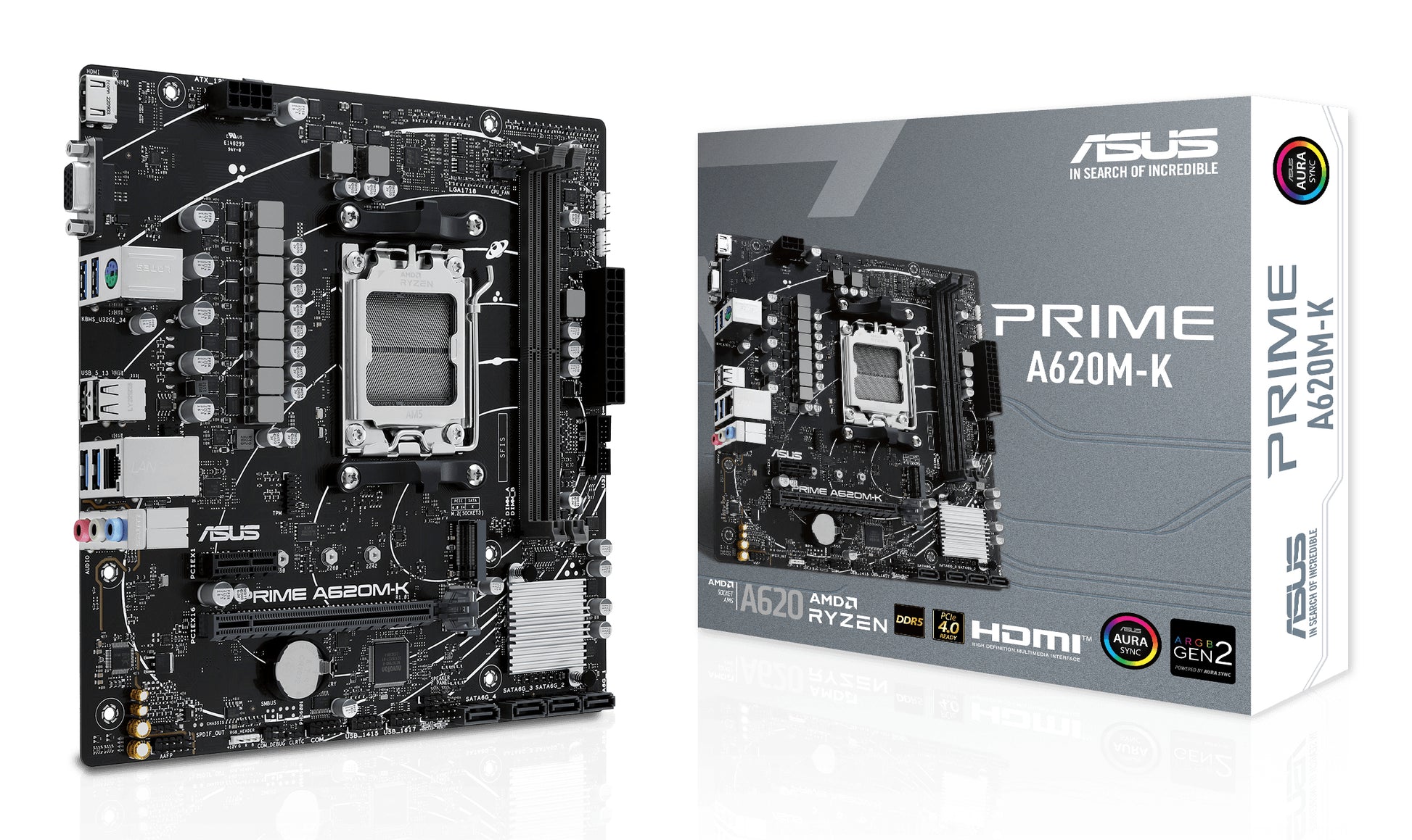 ASUS PRIME A620M-K MOTHERBOARD A620 AM5 DDR5 Micro ATX M.2