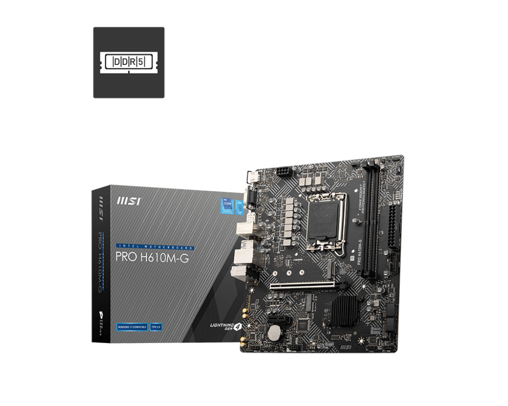 MSI PRO H610M-G MOTHERBOARD H610 LGA 1700 Micro ATX 64GB Fan
