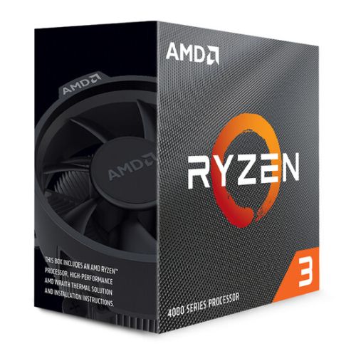 AMD Ryzen 3 4100 CPU with Wraith Stealth Cooler AM4 3.8GHz 4.0 Turbo Quad Core 65W 6MB Cache 7nm 4th Gen No Graphics