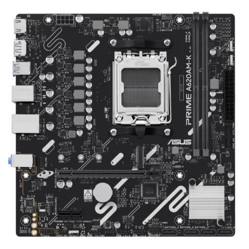 Asus PRIME A620AM-K, AMD A620A, AM5, Micro ATX, 2 DDR5, HDMI, DP, GB LAN, 1x M.2