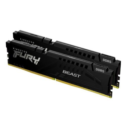 Kingston Fury Beast 32GB Kit (2 x 16GB), DDR5, 5200MHz (PC5-38400), CL40, 1.25V, ECC, XMP 3.0, PMIC, DIMM Memory