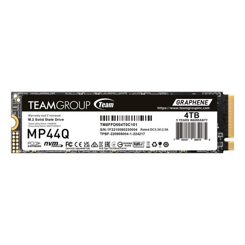 Team 4TB MP44Q M.2 NVMe Gen4 SSD, M.2 2280, PCIe4, R/W 7000/5900 MB/s, Heat Dissipating Graphene Label