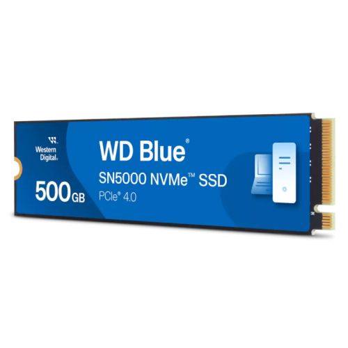 WD 500GB Blue SN5000 M.2 NVMe Gen4 SSD, M.2 2280, PCIe4, 3D NAND TLC, R/W 5000/4000 MB/s, 460K/770K IOPS