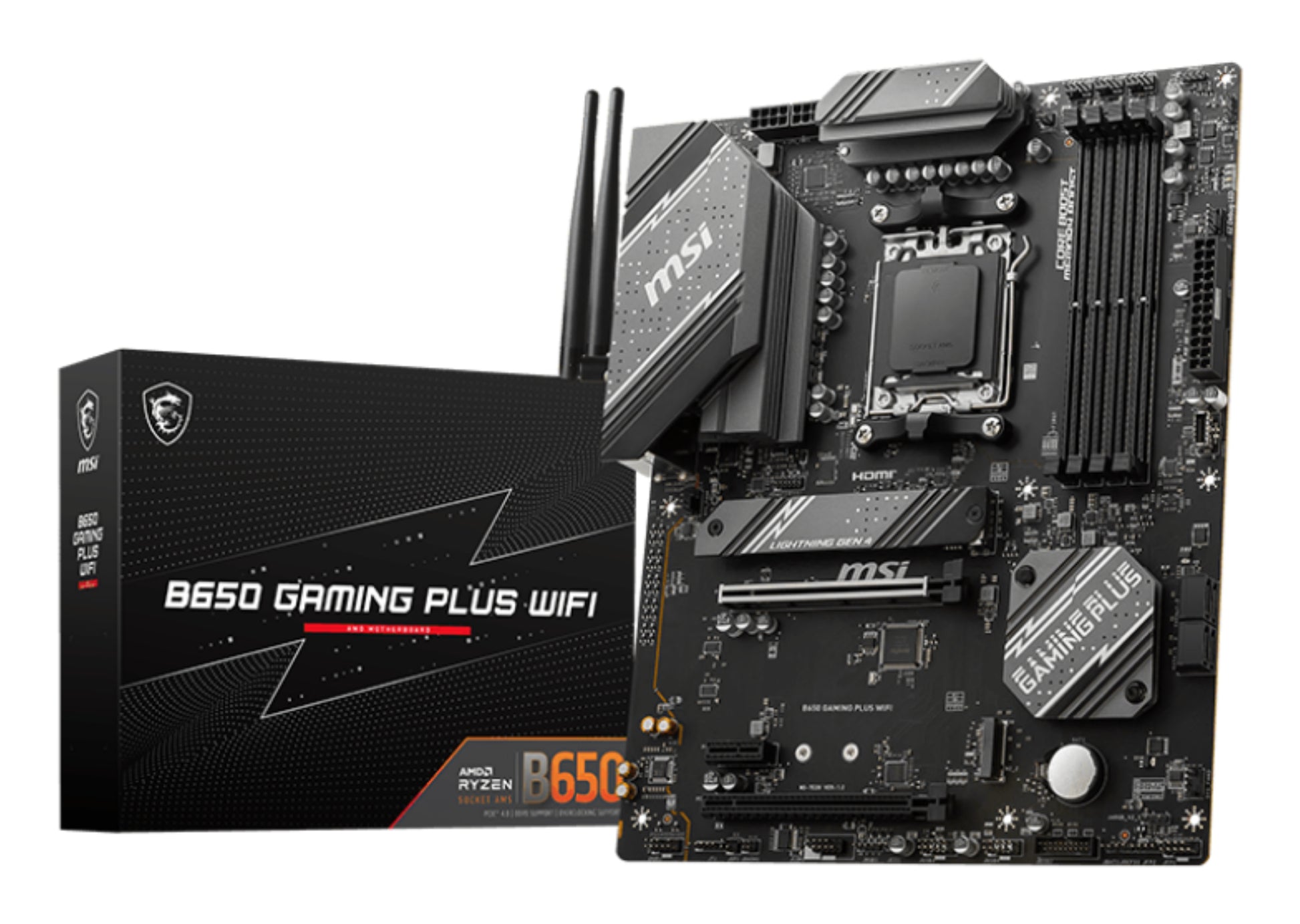 MSI B650 GAMING PLUS WIFI MOTHERBOARD B650 AM5 DDR5 ATX 64GB M.2 Air Cooler