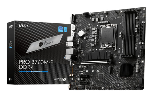 MSI PRO B760M-P DDR4 MOTHERBOARD B760 LGA 1700 DDR4 Micro ATX M.2 Air Cooler