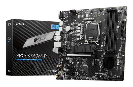 MSI PRO B760M-P MOTHERBOARD B760 LGA 1700 DDR5 Micro ATX M.2 Air Cooler