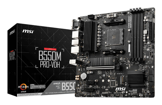 MSI B550M PRO-VDH MOTHERBOARD B550 AM4 Micro ATX M.2 Air Cooler