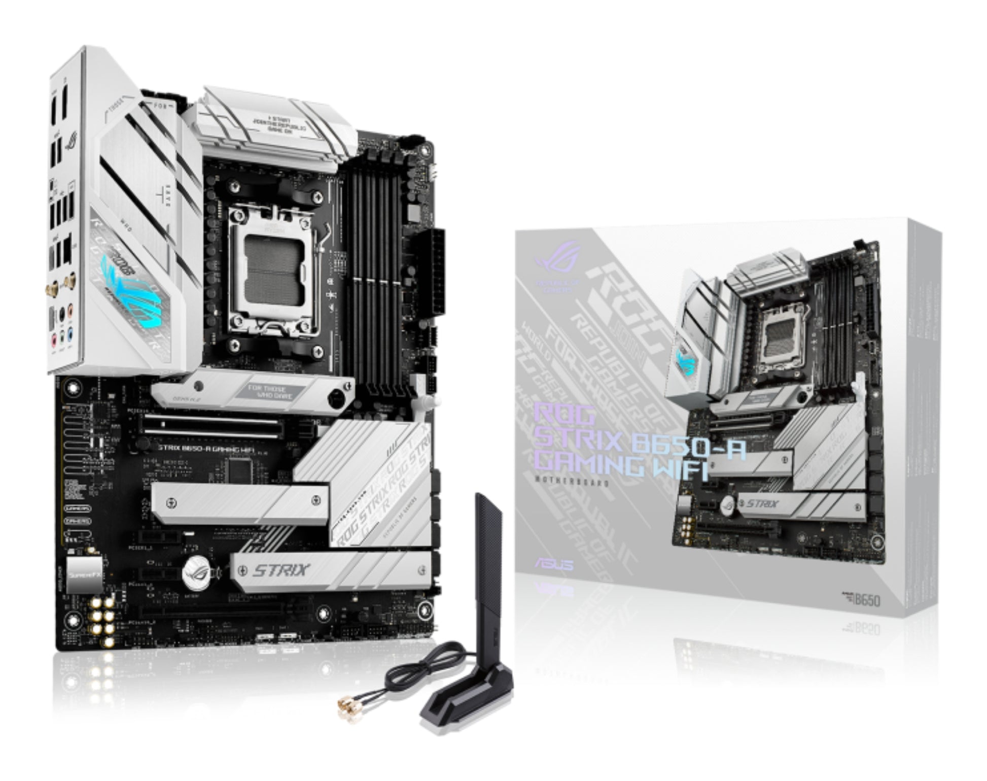 ASUS ROG STRIX B650-A GAMING WIFI MOTHERBOARD B650 AM5 DDR5 ATX M.2 Air Cooler