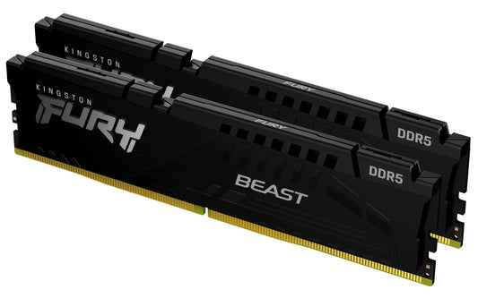 Kingston Technology 64GB 6000MT/s DDR5 CL36 DIMM (Kit of 2) FURY Beast Black RAM DDR5 64GB